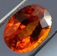Fiery top red orange 2.89ct Hessonite Garnet