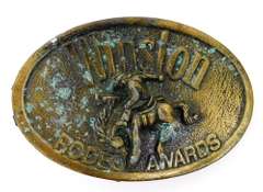 Vintage Winston Rodeo Awards Brass Belt Buckle