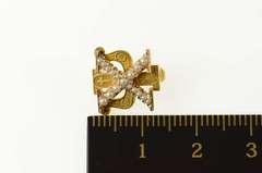 10K Yellow Gold Chi Psi Victorian Green Letter Ornate Lapel Pin/Brooch