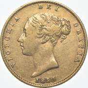 1859 United Kingdom 1/2 Sovereign .1177 AGW