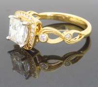18k Simon G Diamond Engagement Ring
