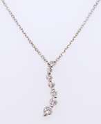 Dazzling White Gold Diamond Journey Necklace