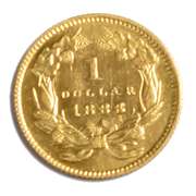 Scarce 1883 Type 3 $ 1 US Gold