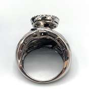 10k white gold diamond cluster ring