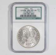 MS63 1887 Morgan Silver Dollar - Binion Collection - Graded NGC