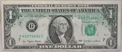 $ 1 1977 FRN Double Error Note