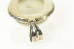 Sterling Silver Oval Moonstone Natural Cabochon Ornate Pendant