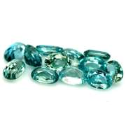 Brilliant 10.14ct sky blue Zircon set