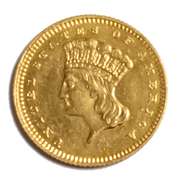 Scarce 1883 Type 3 $ 1 US Gold