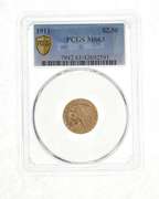 MS63 1911 $2.50 Indian Head Gold Quarter Eagle - Graded PCGS