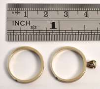 Cute 14k WG 2 Piece Ring Set