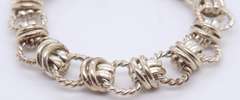 Vintage Sterling Silver Bracelet with Toggle Clasp