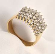 Popular Diamond Pyramid Ring
