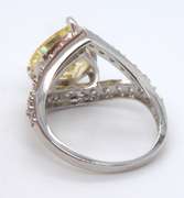 Sterling Silver Heart Shaped Cubic Ziconia Ring