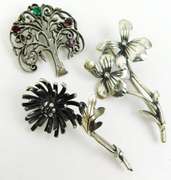 Collection of Vintage Sterling Silver Pins