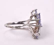 Sparkling Purple Gemstone Ring in Sterling Silver