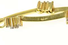 18K Yellow Gold Cubic Zirconia Cluster Bar Link Tennis Bracelet