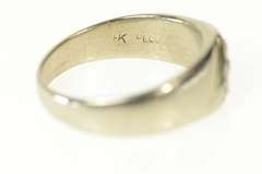 14K White Gold Men's Classic Diamond Wedding Band Ring