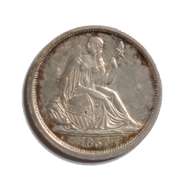 Choice 1837 Large Date Gobrecht Seated Dime