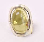 Amazing Amber Ring in Sterling Silver