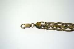 Italian Sterling Silver Braided Herringbone Chain Bracelet