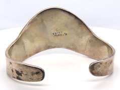 Vintage Sterling Silver Mexico Turquoise Cuff Bangle