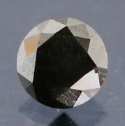 Very fine .35ct smooth cut Black Diamond solitaire
