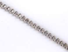 Dazzling White Gold Diamond S Link Tennis Bracelet