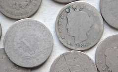 2 Each 1883 Cents 1884 1887-89 V Nickels.