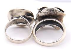 Group Lot of 4 Sterling Silver Rings
