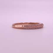18kt Rose Gold & Diamond Band Ring