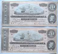 2 $ 20 Feb 17 1864 Series CSA Notes.