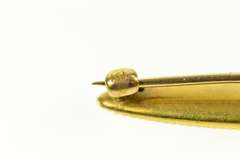 14K Yellow Gold Victorian Seed Pearl White Enamel Bar Pin/Brooch