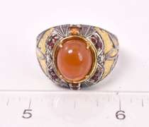 Amazing Amber Ring in Sterling Silver