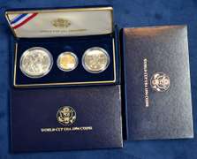 1994 World Cup 3pc Coin Set OGP.