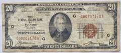$ 20 Chicago 1929 Series National Currency Note