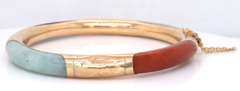 Favorite Yellow Gold Multi Color Jade Bracelet