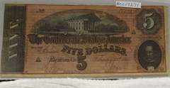 Confederate: 1864  $5 Richmond, circ, signed & numbered