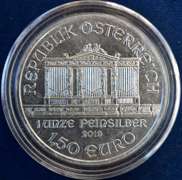 2019 Austria Philharmonic 1.5 Euro 1 Ounce .999 Silver