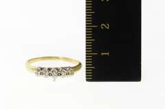 14K Yellow Gold Classic Retro Diamond Wedding Band Ring