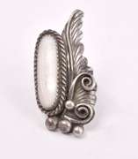 Wonderful White Stone Ring in Sterling Silver