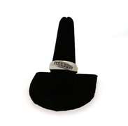 Abstract 14k White Gold Channel Set Diamond Ring