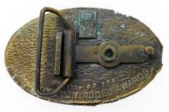 Vintage Winston Rodeo Awards Brass Belt Buckle