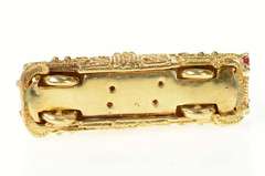 14K Yellow Gold Ornate Car Elaborate Scroll 1950's Car Charm/Pendant