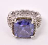 Precious Purple Gemstone Ring in Sterling Silver