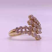14kt Solid Gold & Diamond Cocktail Ring