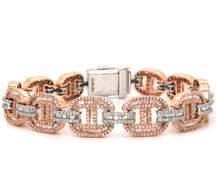 Glamorous 10kt White & Rose Gold Diamond Bracelet