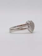 14kt Solid White Gold Diamond Band Ring