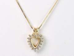 Majestic Diamond Heart Pendant Necklace in 14K Yellow Gold