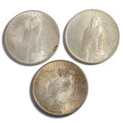 1922 & 2 1923 Slider Peace Dollars